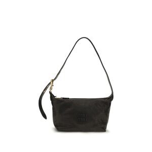 Miu Miu Black Suede Leather Shoulder Women's Bag